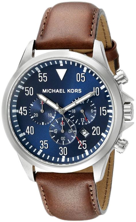 michael kors uhr herren blaues ziffernblatt|Designer.